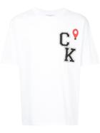 Ck Calvin Klein Logo Embroidered T-shirt - White