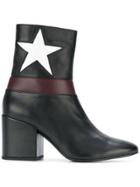 Marc Ellis Star Patch Block Heel Boots - Black
