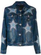 Philipp Plein Crystal Star Denim Jacket - Blue
