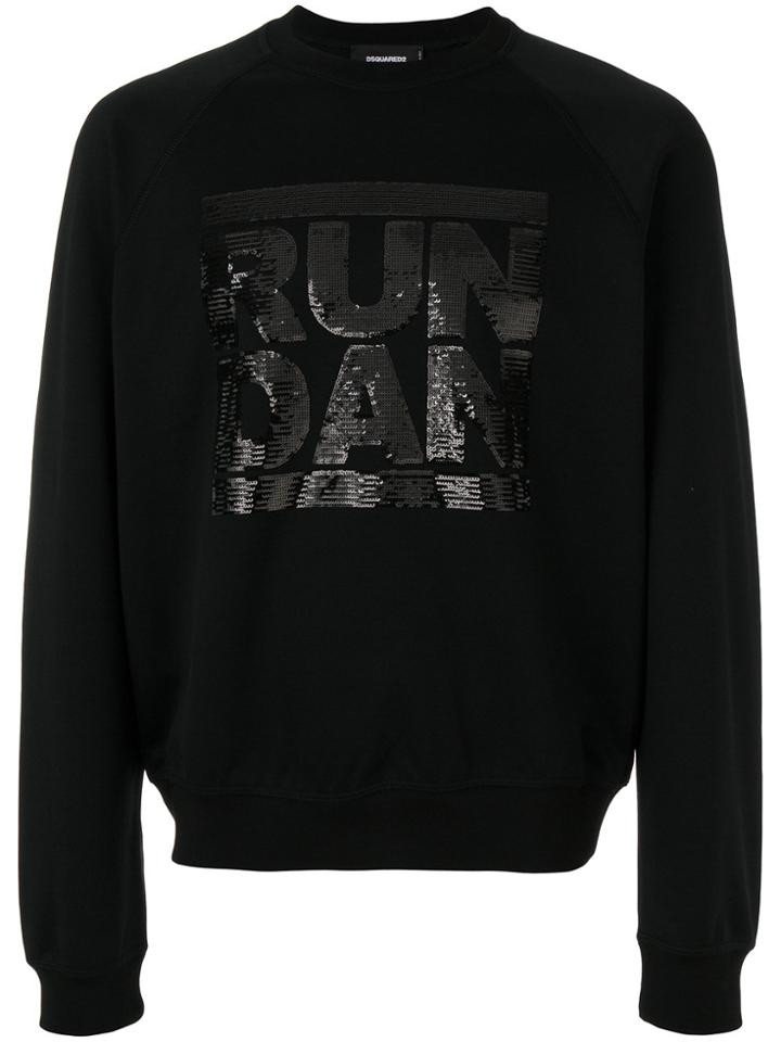 Dsquared2 Run Dan Sequin Sweatshirt - Black