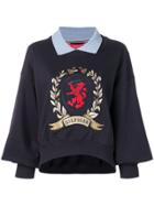 Tommy Hilfiger Contrasting Collar Sweatshirt - Blue