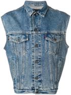 Not Guilty Homme Vintage Denim Vest - Blue