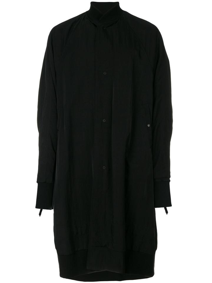 Julius Long Graffiti Coat - Black