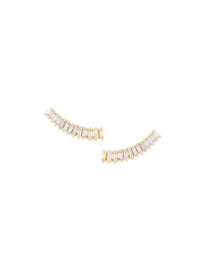 Sarah Noor 'baby Baguette' Diamond Earrings, Women's, Metallic