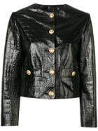 Gucci Textured Leather Jacket - Black