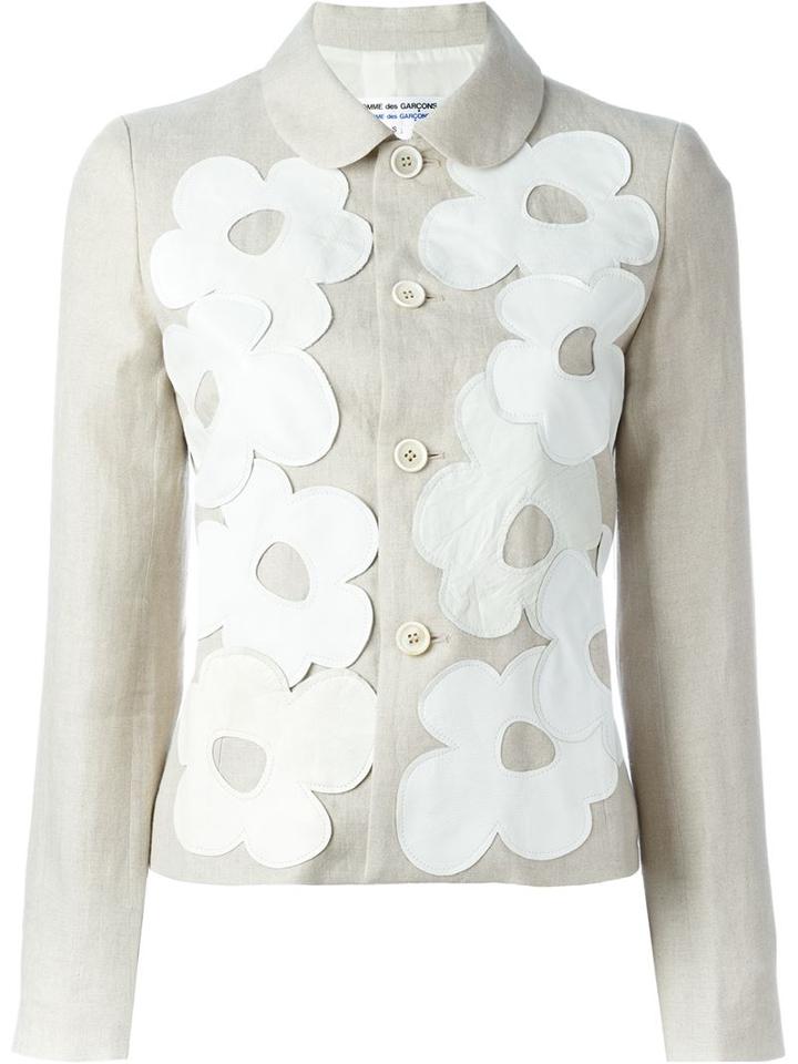 Comme Des Garçons Comme Des Garçons Floral Appliqué Jacket