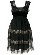 Alberta Ferretti Lace Dress - Black