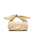 Rejina Pyo Yellow, White And Red Nane Canvas Clutch Bag