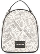 Love Moschino Logo Print Backpack - Nude & Neutrals