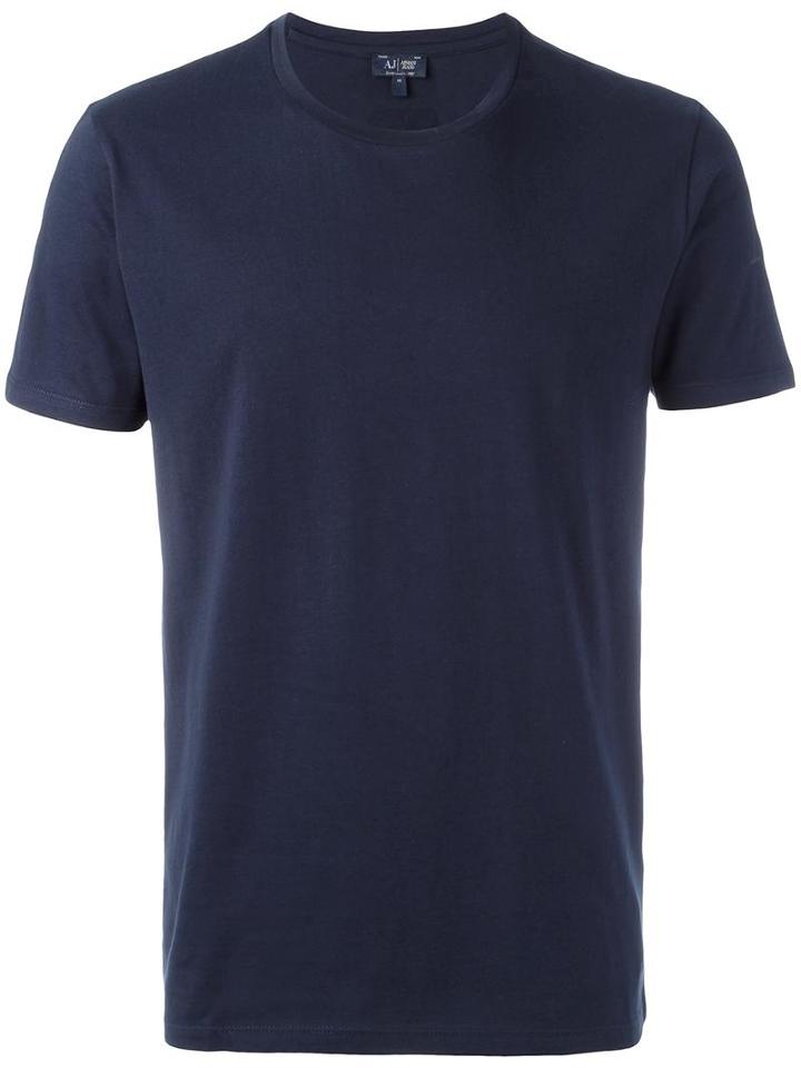 Armani Jeans Plain T-shirt, Men's, Size: Small, Blue, Cotton