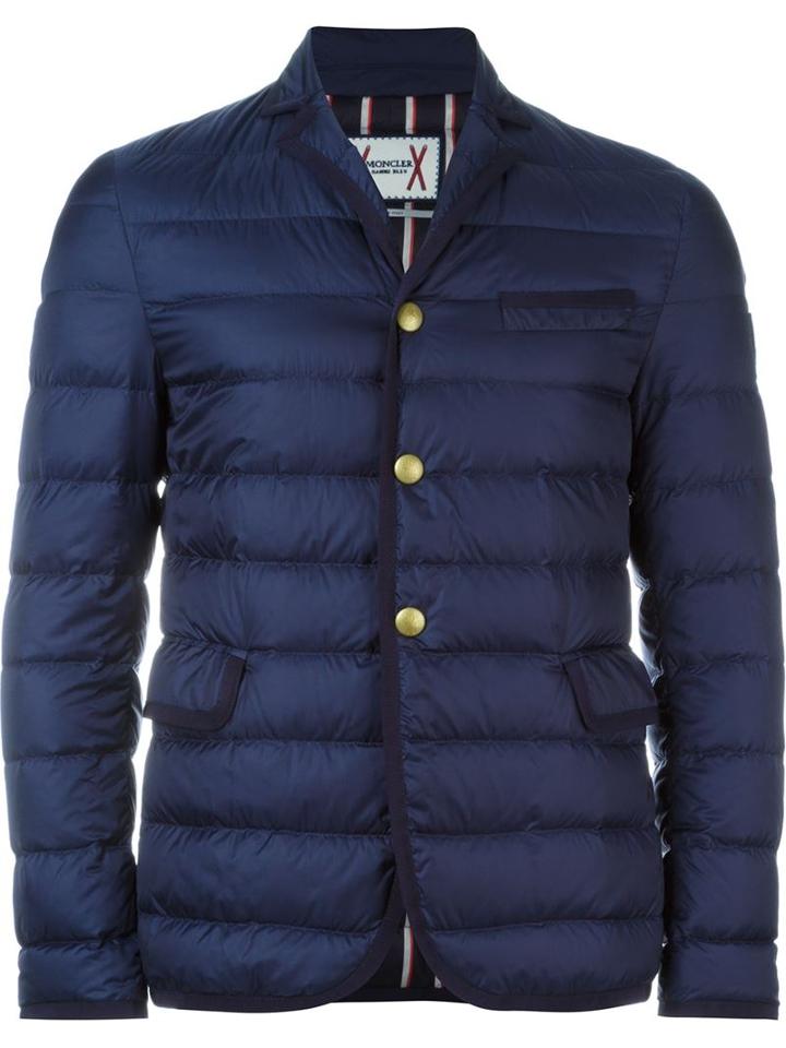 Moncler Gamme Bleu Padded Blazer, Men's, Size: 4, Blue, Feather Down/polyamide
