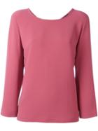 Odeeh Wide Fit Sweatshirt, Women's, Size: 38, Pink/purple, Acetate/viscose
