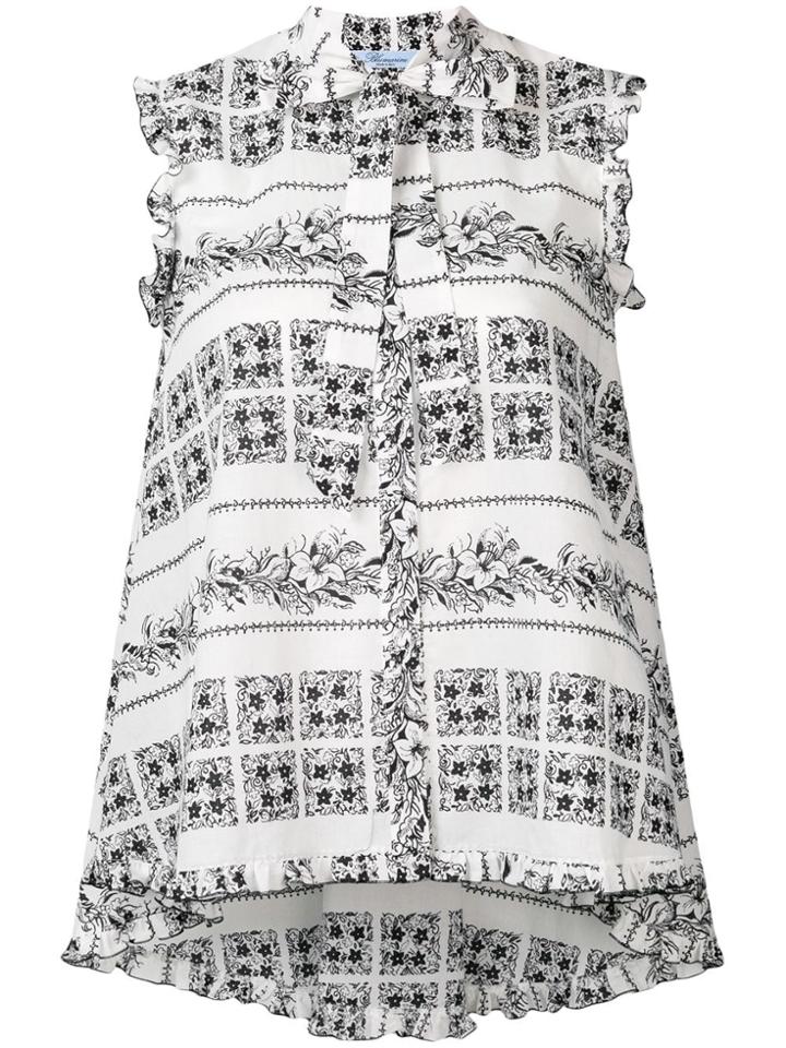 Blumarine Floral Print Shirt - White