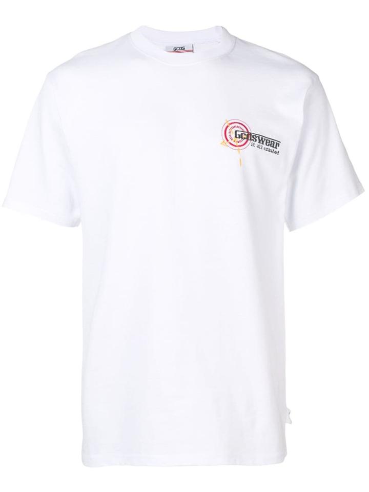 Gcds Target Embroidered T-shirt - White