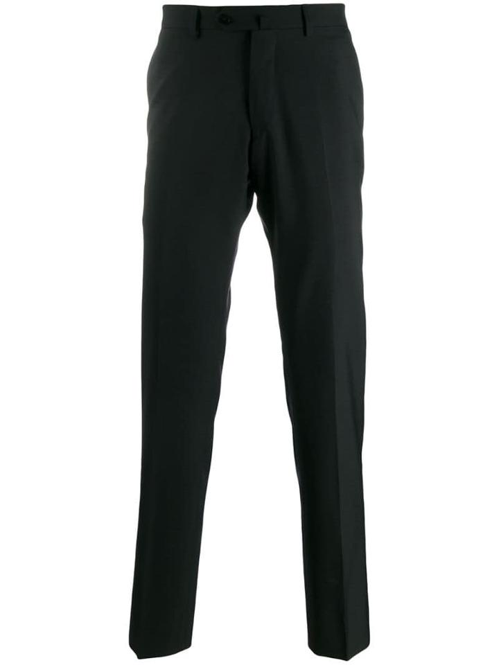 Caruso Tailored Straight Leg Trousers - Black