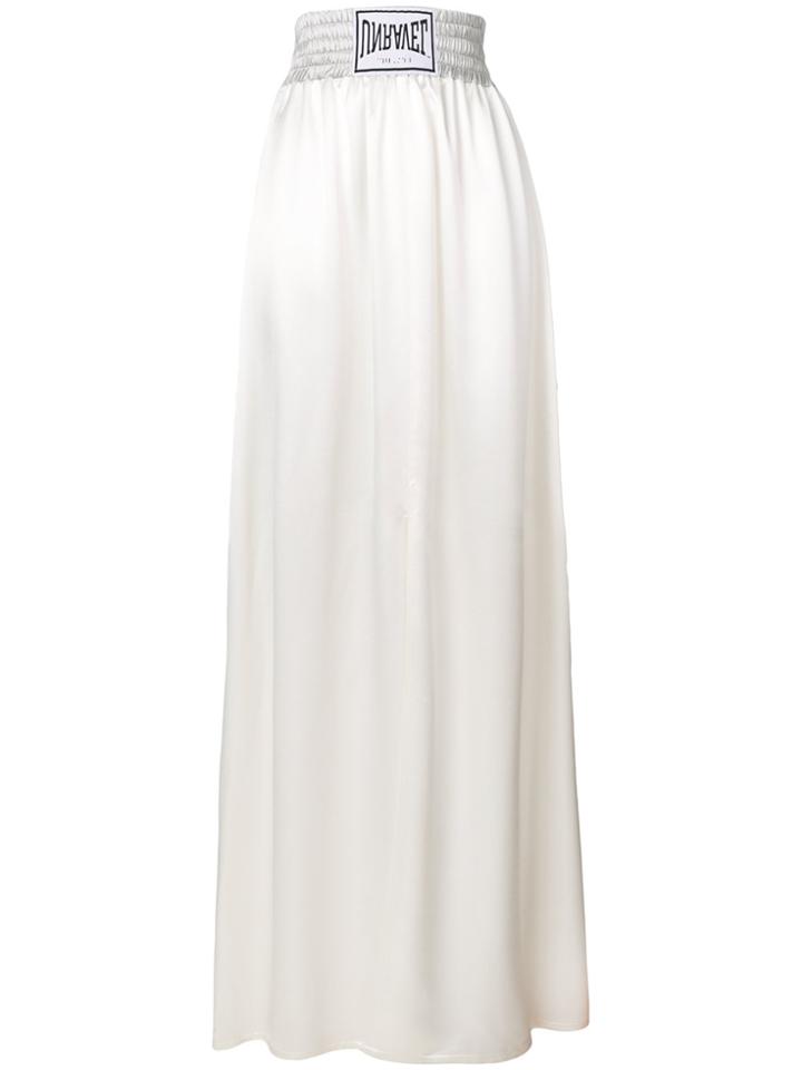 Unravel Project Logo Band Maxi Skirt - White