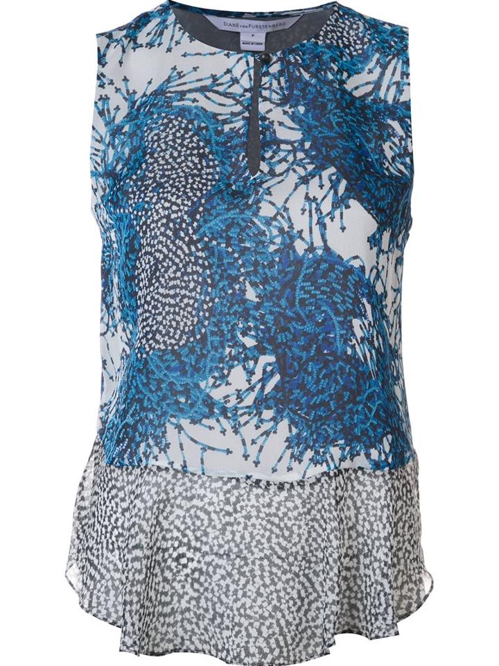 Diane Von Furstenberg Printed Silk Tank