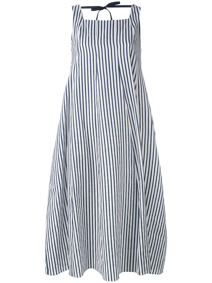 's Max Mara - Zeda Flared Dress - Women - Cotton/ramie - 42, Blue, Cotton/ramie