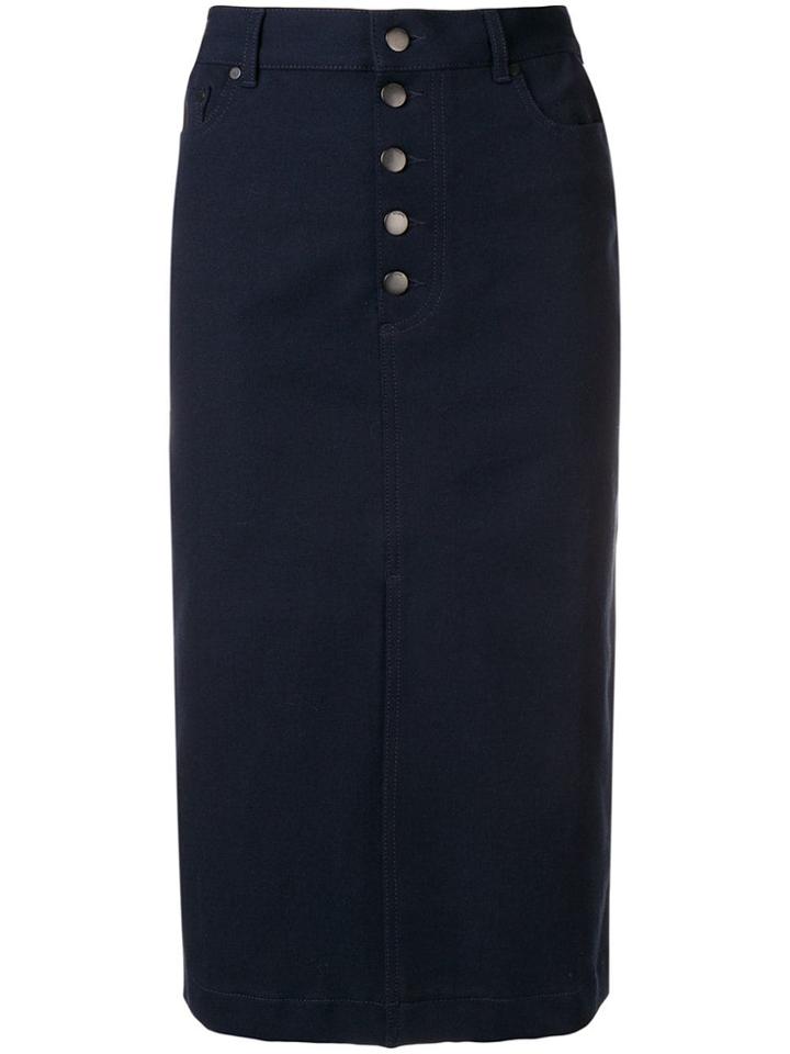 Joseph Front Slit Skirt - Blue