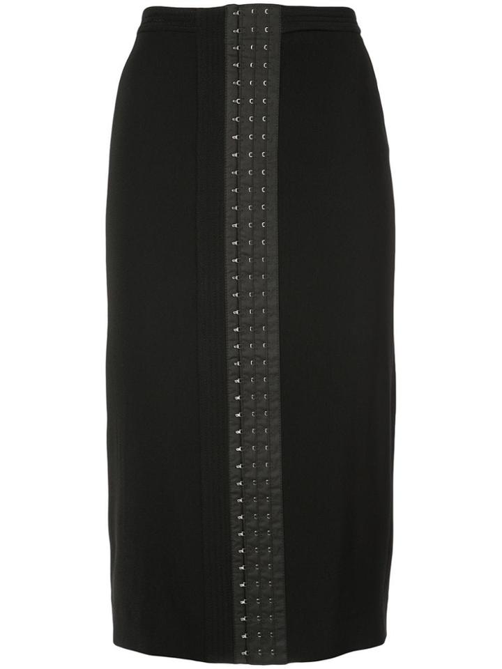 Mugler Over The Knee Skirt - Black