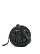 Miu Miu Round Matelassé Belt Bag - Black