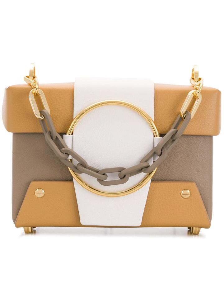 Yuzefi Beige And White Asher Crossbody Bag - Neutrals