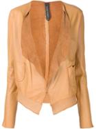 Giorgio Brato Waterfall Jacket, Women's, Size: 42, Yellow/orange, Leather