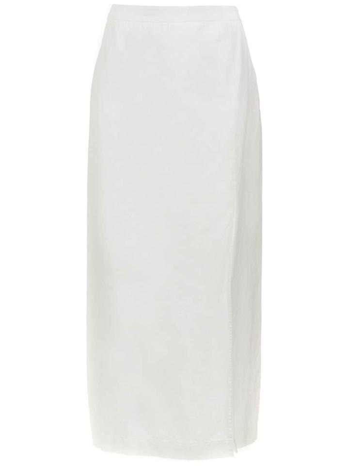 Alcaçuz Folhagem Midi Skirt - White