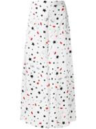 Vivetta Heart Print Trousers, Women's, Size: 42, White, Polyester