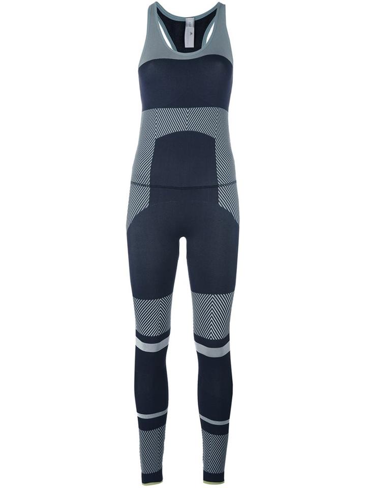 Adidas By Stella Mccartney 'yoga Seamless' Jumpsuit, Women's, Size: Small, Blue, Polyamide/polyester/spandex/elastane