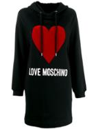 Love Moschino Logo Hoodie Dress - Black