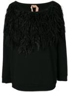 No21 Feather Detail Sweatshirt - Black