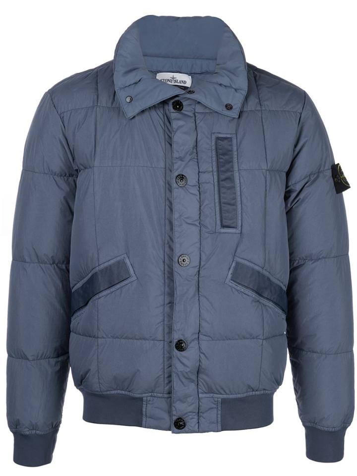 Stone Island Snap Button Jacket - Blue