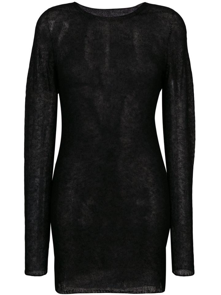 Rick Owens Round Neck Jumper - Black