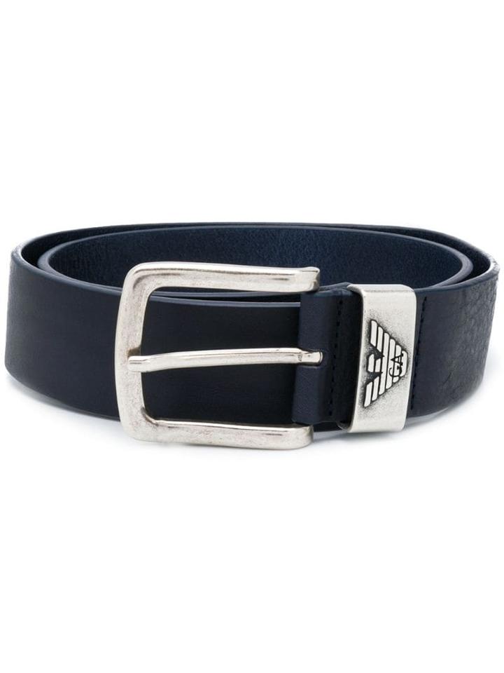 Emporio Armani Eagle Clasp Belt - Blue