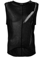 Ann Demeulemeester - Back Keyhole Tank Top - Women - Modal - 38, Black, Modal