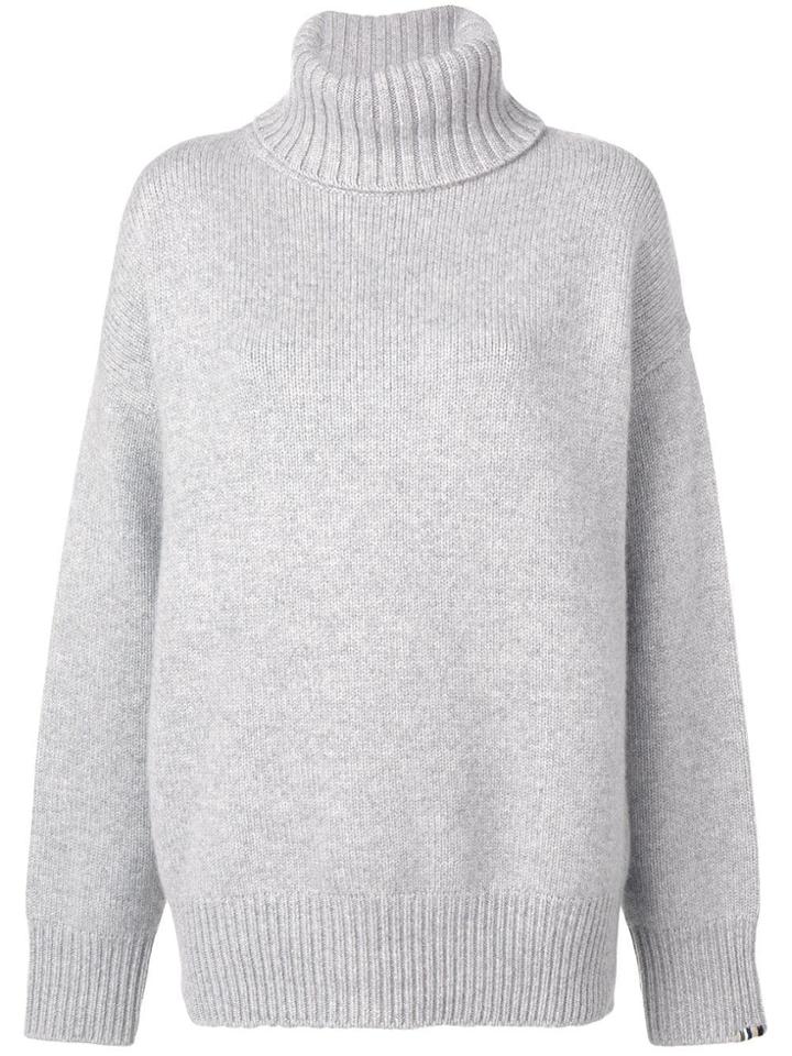 Extreme Cashmere Roll-neck Fitted Sweater - Grey