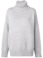 Extreme Cashmere Roll-neck Fitted Sweater - Grey