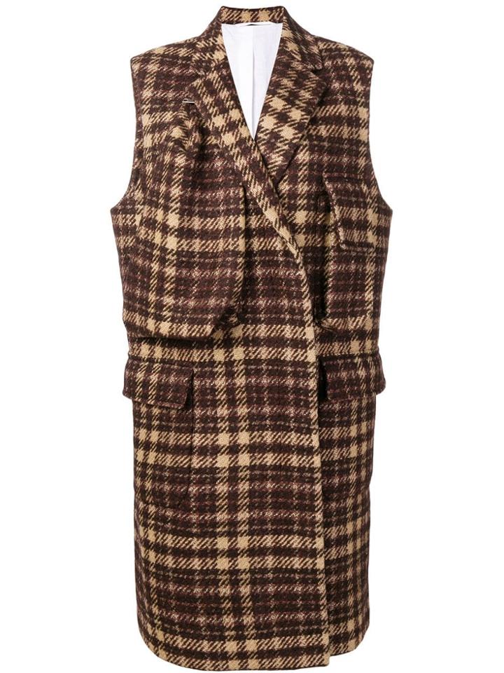 Calvin Klein 205w39nyc Checked Gilet - Neutrals