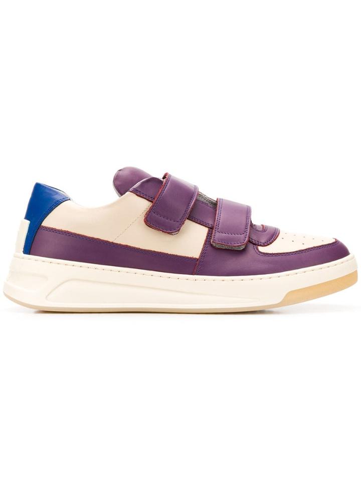 Acne Studios Perey Touch Strap Sneakers - Neutrals