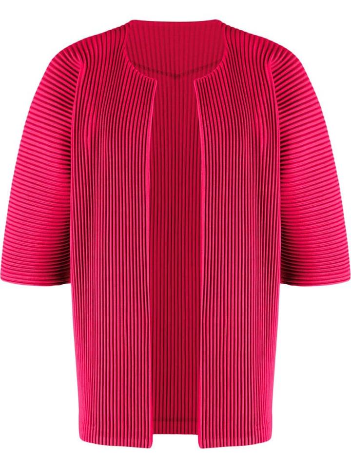 Homme Plissé Issey Miyake Open Front Pleated Cardigan - Pink