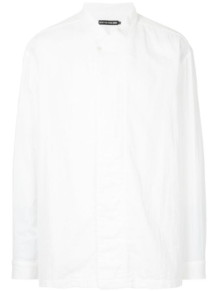 Issey Miyake Men Mandarin Collar Shirt - White
