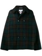 Oamc Checked Dropped Shoulder Coat - Brown