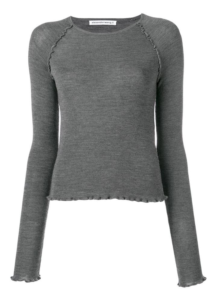 T By Alexander Wang Jersey Knitted Top - Grey