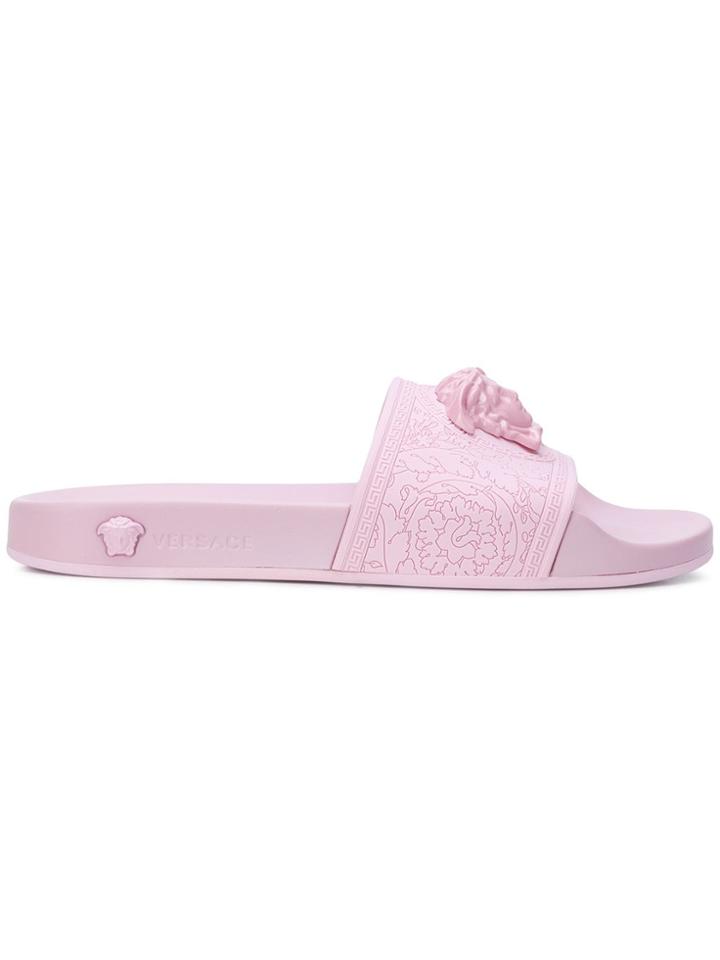 Versace Medusa Pool Slides - Pink & Purple