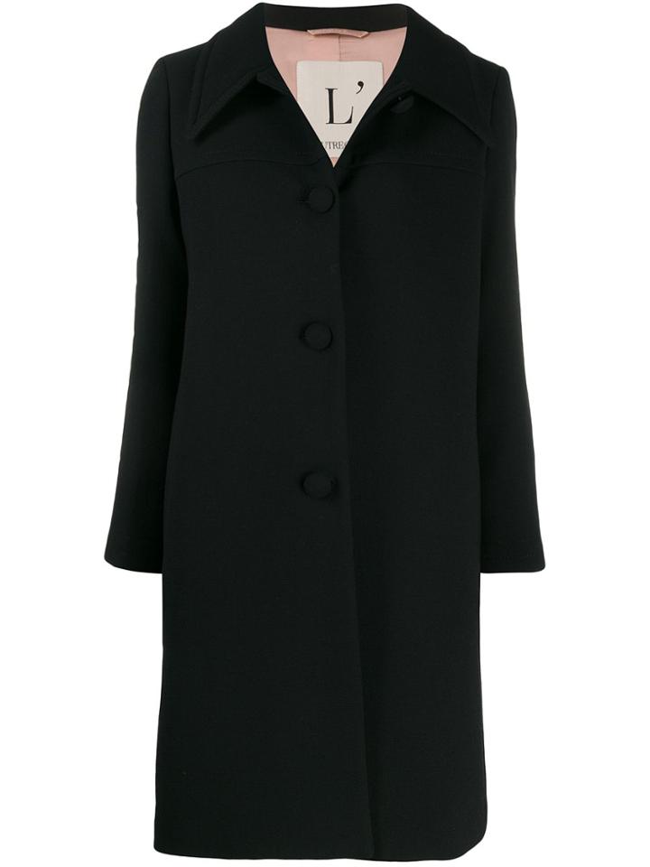 L'autre Chose Single-breasted Coat - Black