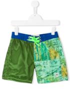 Vingino - Color Block Swim Shorts - Kids - Polyester - 12 Yrs, Green