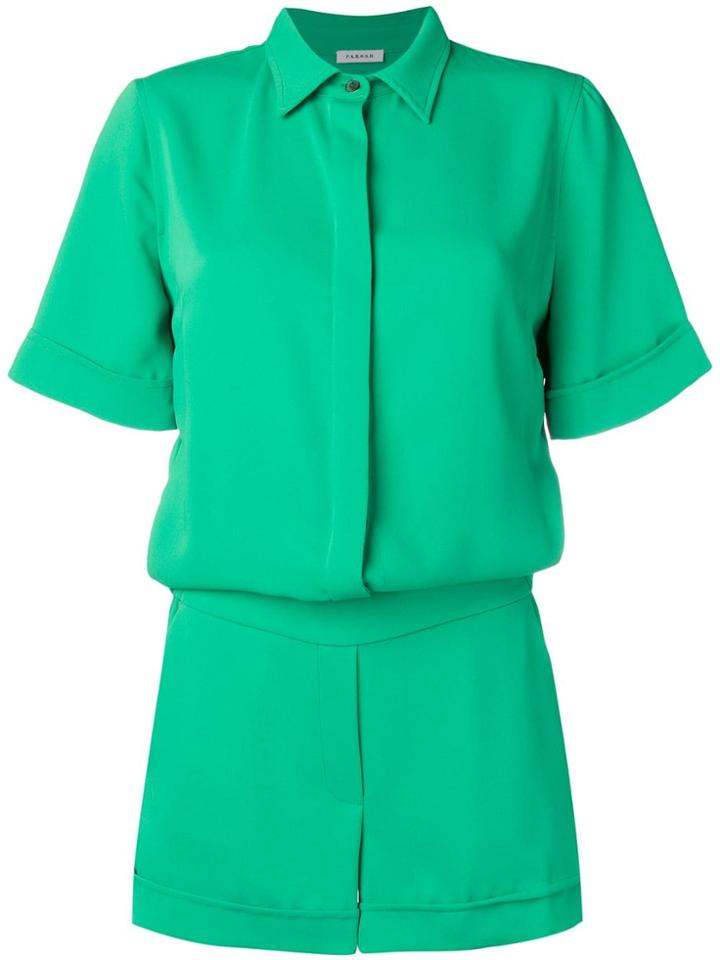 P.a.r.o.s.h. Short-sleeve Playsuit - Green