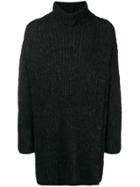 Yohji Yamamoto Oversized Roll Neck Sweater - Black