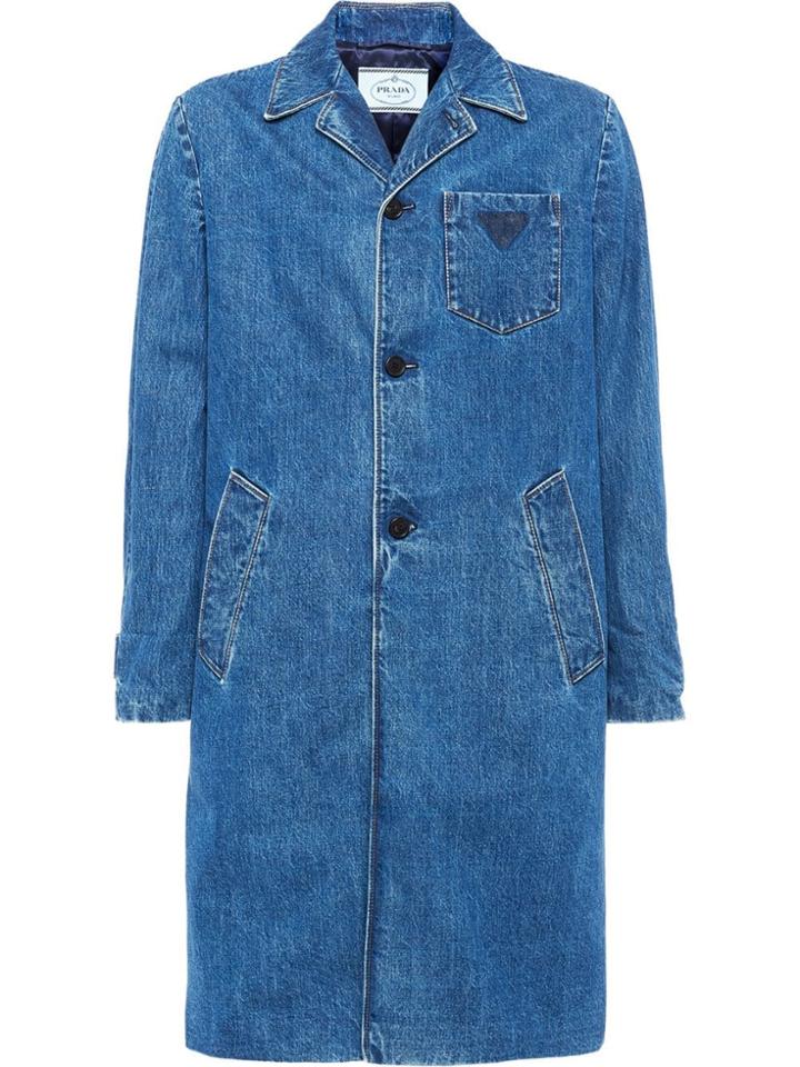 Prada Vintage Denim Coat - Blue